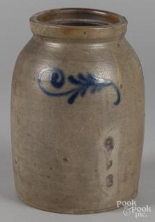 Appraisal: Pennsylvania or New Jersey stoneware crock th c with cobalt