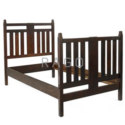 Appraisal: LIMBERT Twin-size oak bed Branded x x Condition Report