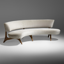 Appraisal: Vladimir Kagan FLOATING SEAT AND BACK SOFA Vladimir Kagan Designs