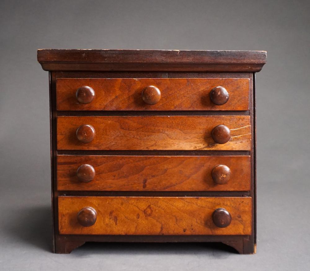 Appraisal: FEDERAL STYLE WALNUT DIMINUTIVE CHEST OF DRAWERS X X IN