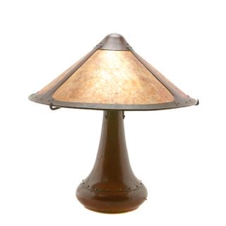 Appraisal: Dirk Van Erp Hammered Copper and Mica Lamp Dirk Van