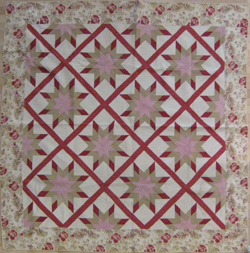 Appraisal: Appliqu star pattern quilt late th c x