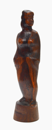 Appraisal: CHAIM GROSS Standing Female Carved wood sculpture mm inches height