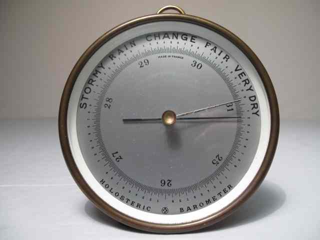 Appraisal: Antique brass NPHB French Holosteric Barometer NPHB stands for Naudet