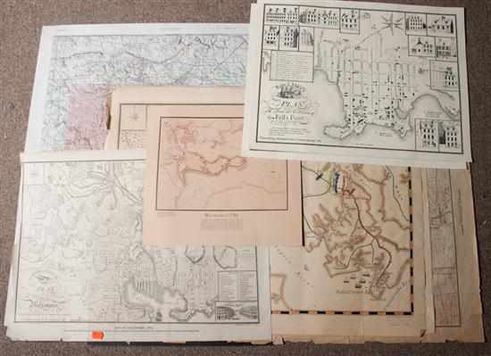 Appraisal: Maps Eight items depicting Baltimore and its environs mostly th