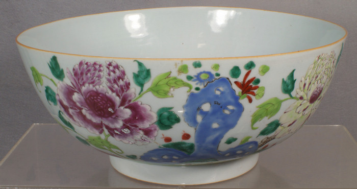 Appraisal: Chinese export porcelain large Famille Rose punch bowl d with