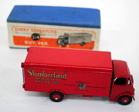 Appraisal: A DINKY TOYS NUMBER GUY VAN SLUMBERLAND LIVERY with red