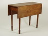 Appraisal: TABLE - Diminutive country Sheraton drop leaf table maple and