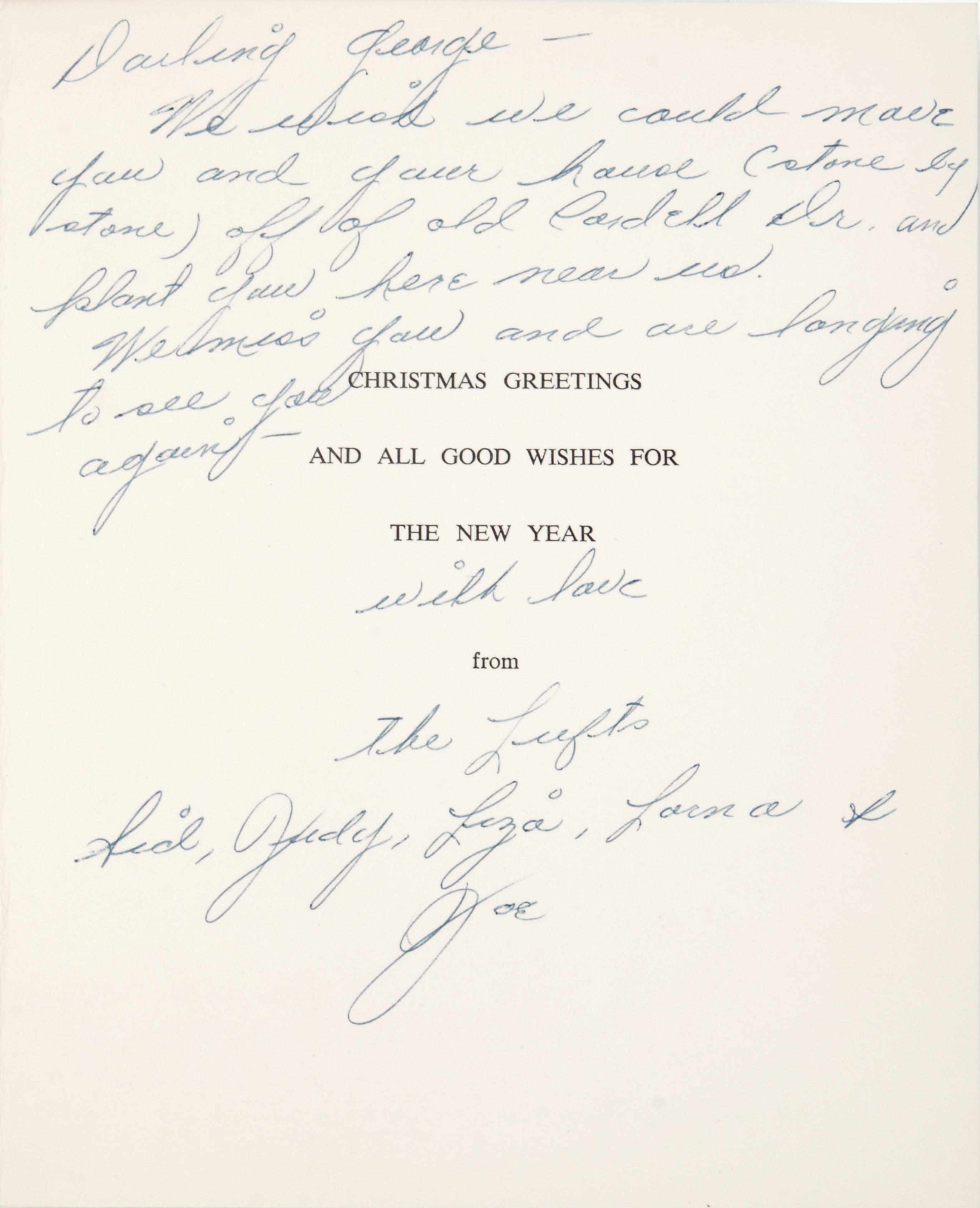 Appraisal: GARLAND JUDY Autograph Note Signed ''Judy'' p vo n p