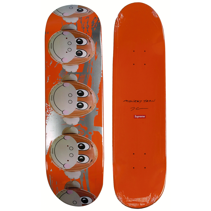 Appraisal: Jeff Koons Untitled Monkey Train skateboard deck for Supreme New