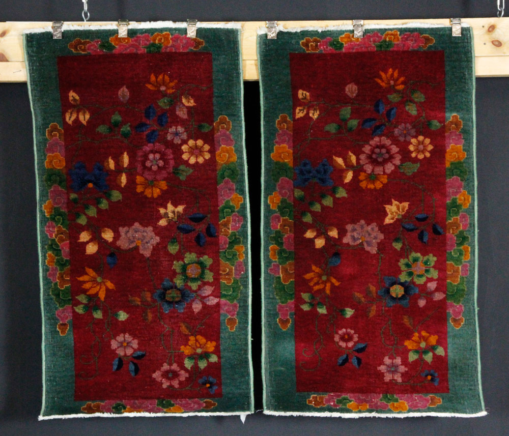 Appraisal: - Pr Chinese Rugs Pair of Chinese semi-antique rugs '