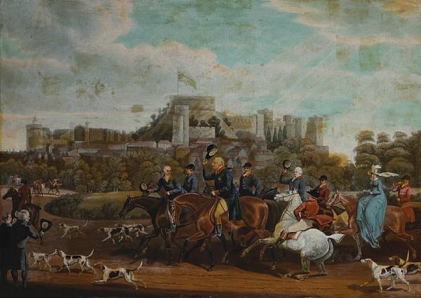 Appraisal: Circle of James Pollard British - King George III returning