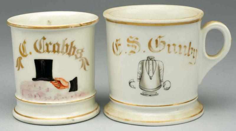 Appraisal: Lot of Shaving Mugs Includes one gilded C Crabbs with