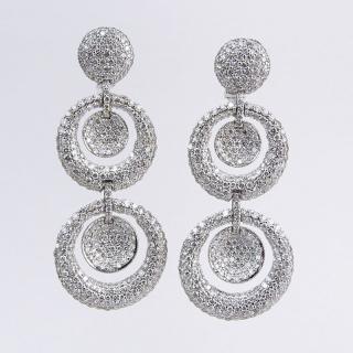 Appraisal: Contemporary Approx Carat Pave Set Round Brilliant Cut Diamond and