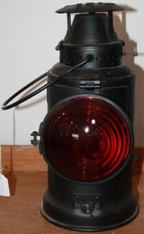 Appraisal: ADLAKE RAILROAD LANTERN THE NON-SWEATING LAMP CHICAGO RED LENS BLACK