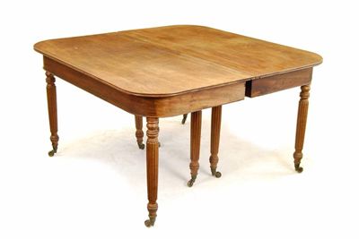 Appraisal: An early th century mahogany dining table the reeded edge