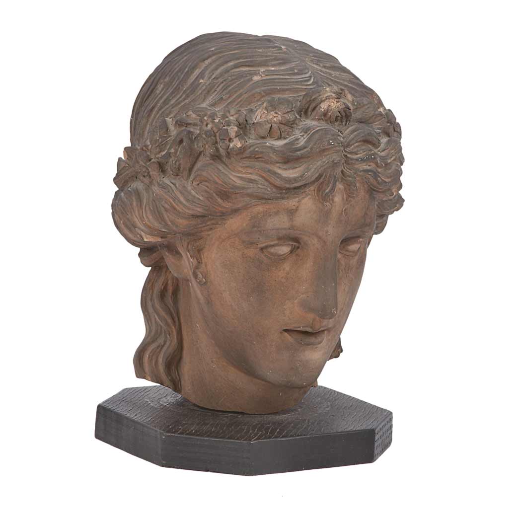 Appraisal: Continental Terra Cotta Head of a Woman th th Century