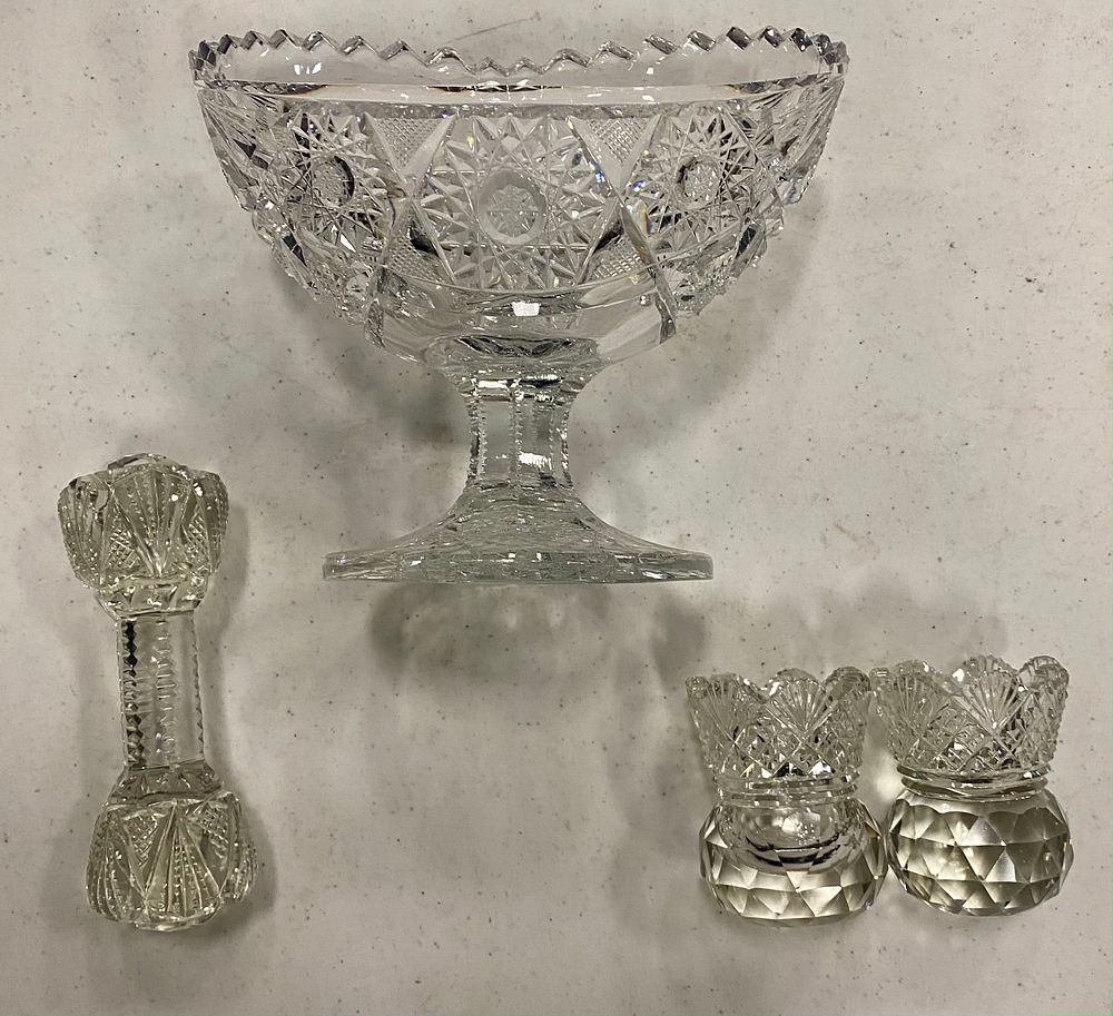 Appraisal: ABP Cut Glass Serving Pieces ABP Cut Glass Serving Pieces