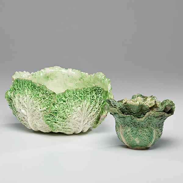 Appraisal: Glazed Earthenware Cabbage Bowls English and Continental th century Glazed