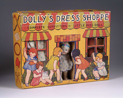 Appraisal: DOLLY S DRESS SHOP Wonderful colorful box depicts little girls