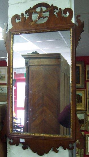 Appraisal: A George III style fret carved mirror the carved pierced