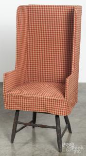 Appraisal: Contemporary ''make-do'' wing back chair overall - '' h Provenance