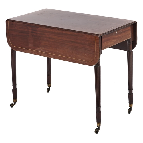 Appraisal: A George IV mahogany Pembroke table the top line inlaid