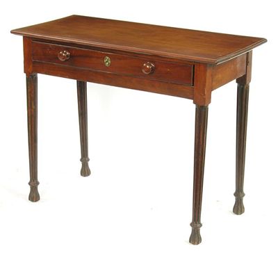 Appraisal: A mahogany side table with a moulded edge top and