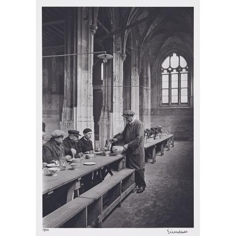 Appraisal: Alfred Eisenstaedt - DESTITUTE MEN NOTRE DAME CATHEDRAL PRINTED LATER