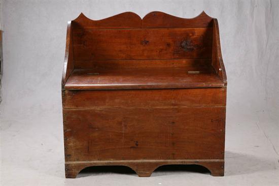 Appraisal: LARGE BIN Walnut bin with one interior divider and a