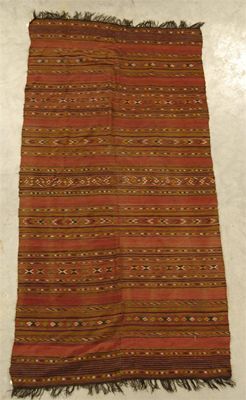 Appraisal: An Afghan flat weave rug x in x cm