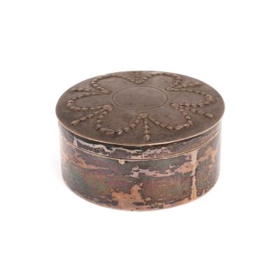 Appraisal: A George III circular silver box AF London with husk