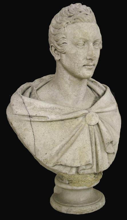 Appraisal: th century marble bust of a Roman gentleman in a