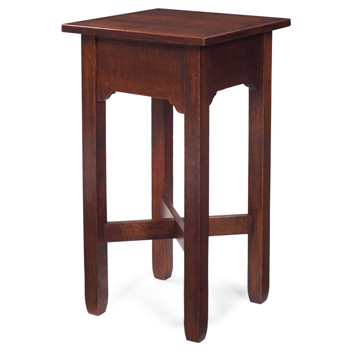 Appraisal: Stickley Brothers night stand square top over a notched blind