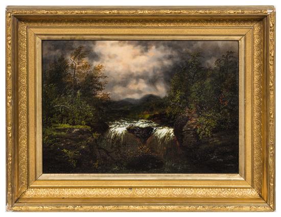 Appraisal: Sale Lot Jervis McEntee American - Landscape with Waterfall oil