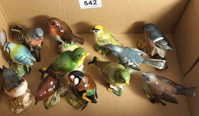 Appraisal: A collection of Beswick Garden Birds comprising Chaffinch Bluetit Nuthatch