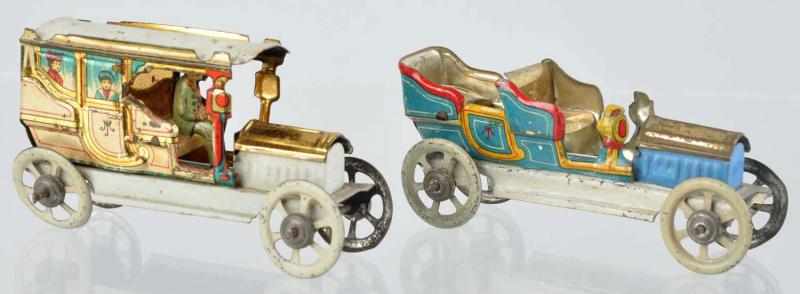 Appraisal: Lot of Tin Litho Automobile Penny Toys German Includes one