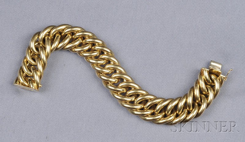 Appraisal: kt Gold Bracelet Italy composed of twisted curb links dwt