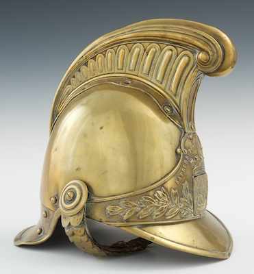 Appraisal: A French Presentation Firemen's Brass Helmet Paris Late th Century