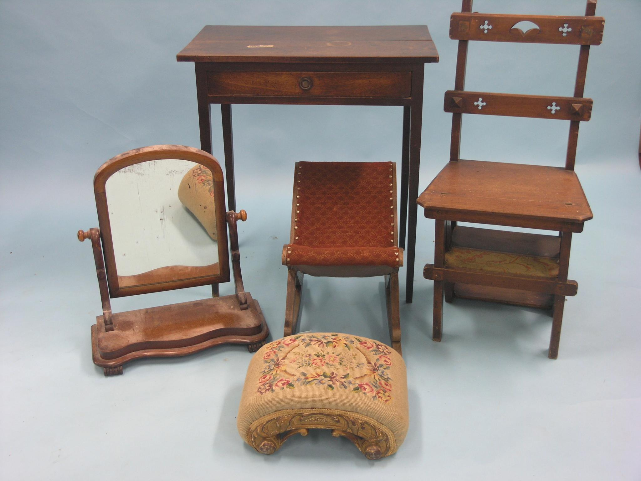 Appraisal: A Georgian mahogany side table with single drawer ft in