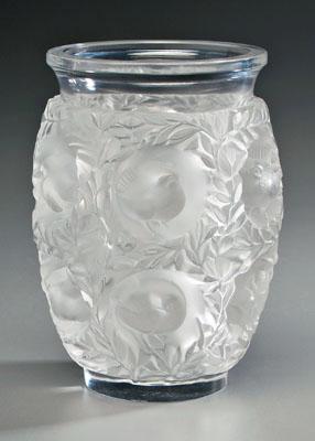 Appraisal: Lalique Bagatelle vase decorated with small birds in deep relief