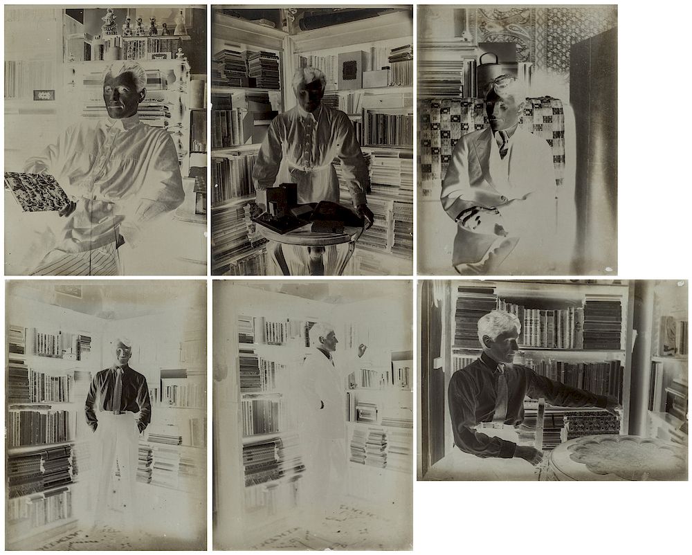 Appraisal: A GROUP OF SIX NEGATIVE PLATES DEPICTING MIKHAIL MIKHAILOVICH TARKHANOV