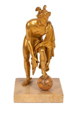 Appraisal: A Grand Tour gilt metal figure of Mercury tying his