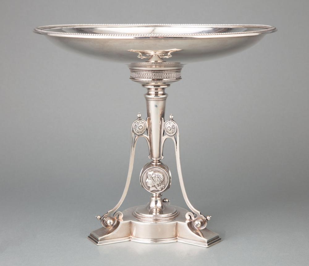 Appraisal: Wood Hughes Medallion Sterling Silver Tazza c act New York