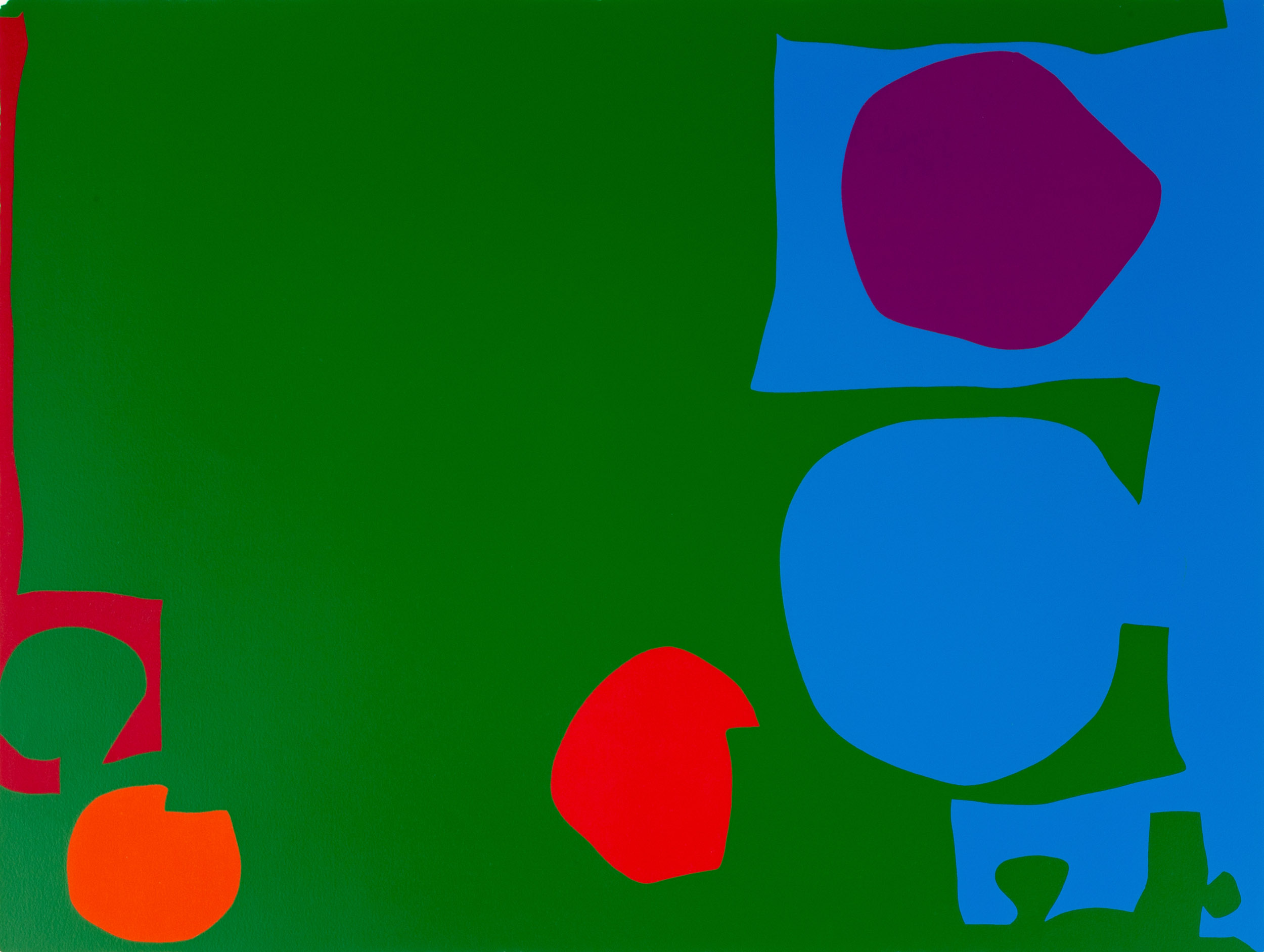 Appraisal: PATRICK HERON BRITISH - THREE REDS IN GREEN AND MAGENTA