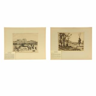 Appraisal: Two Landscape Etchings by Members of Associated American Artists to