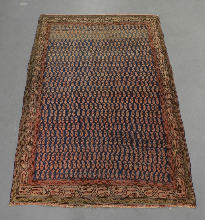 Appraisal: MIDDLE EASTERN PERSIAN SMALL CARPET THROW RUG Middle East Circa