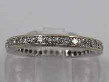 Appraisal: An carat white gold diamond eternity ring approx mm wide