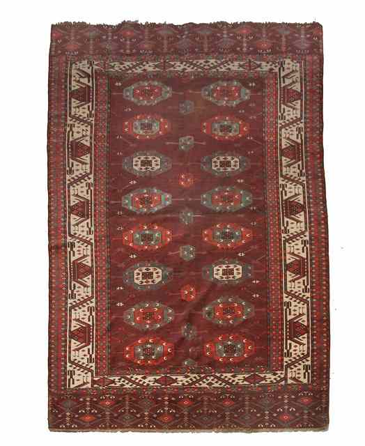 Appraisal: A YOMUT MAIN CARPET FRAGMENT st half of th Century