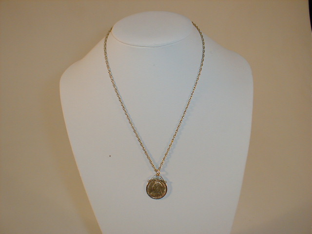 Appraisal: A pendant mounted sovereign and chain